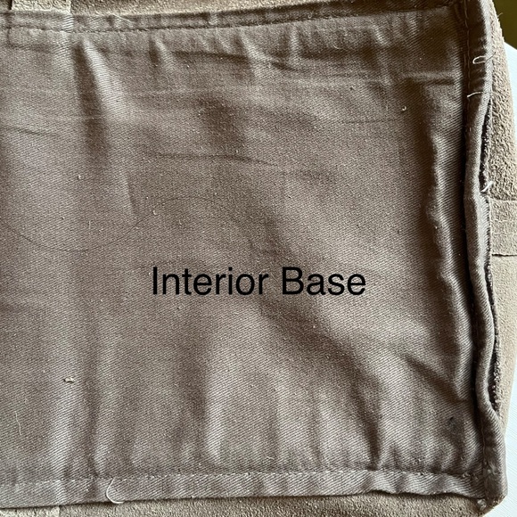 MANGO Suede Bucket Bag Crossbody Slouchy Shoulder Bag Purse Taupe Leather - Picture 5 of 11